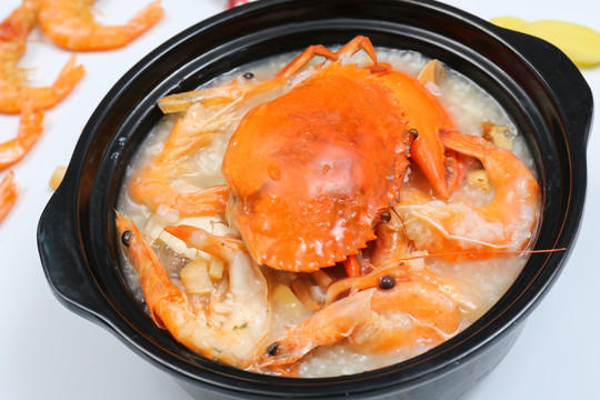 干贝虾蟹粥
