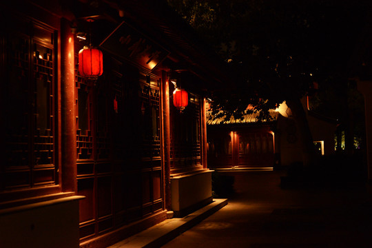 中国风古建筑夜景