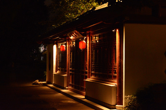 中国风古建筑夜景