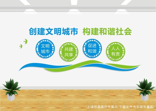 创建文明城市文化墙