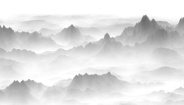水墨远山