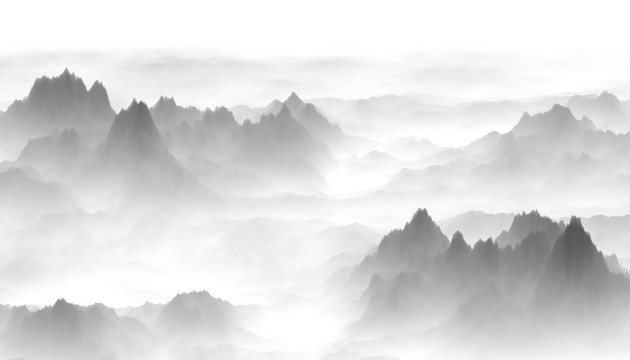 水墨远山