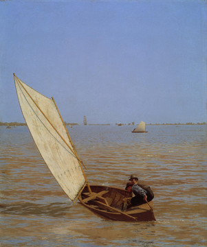 托马斯埃金斯海上帆船油画