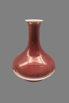 景德镇窑红釉瓶