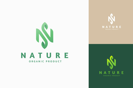 对称线条形状自然商标设计