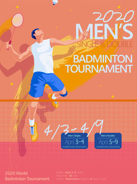 羽毛球锦标赛宣传海报