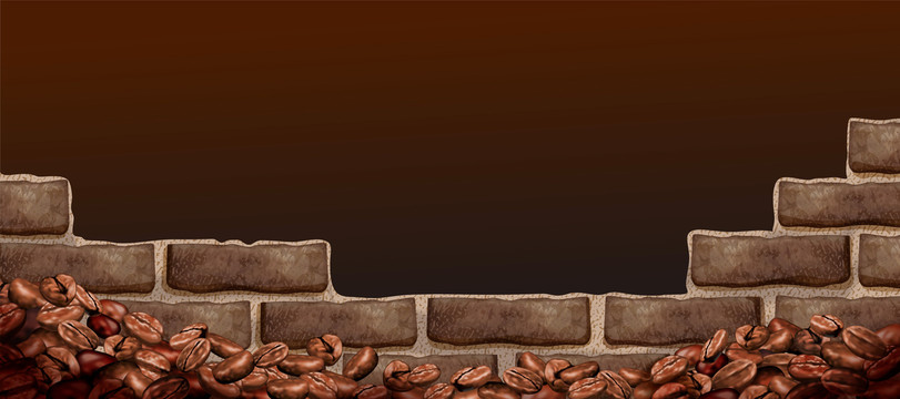 咖啡豆烘焙艺术设计元素