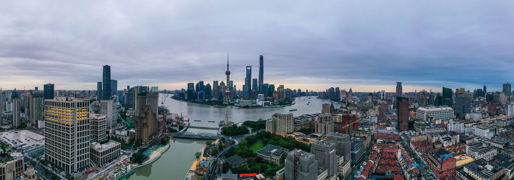 航拍上海城市全景007