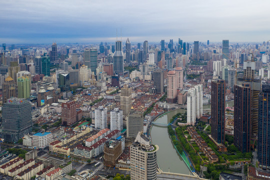 航拍上海城市全景024