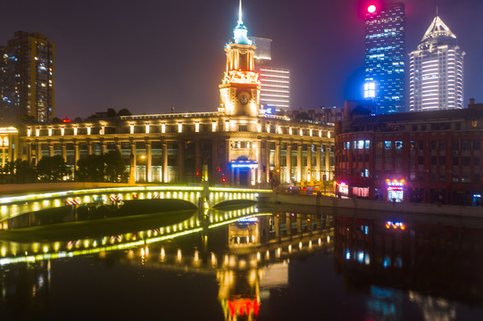 航拍上海城市夜景135