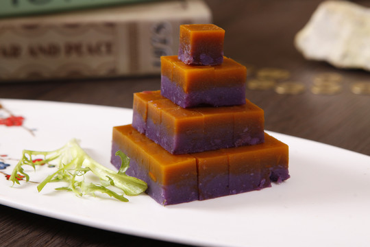 紫薯金瓜糕