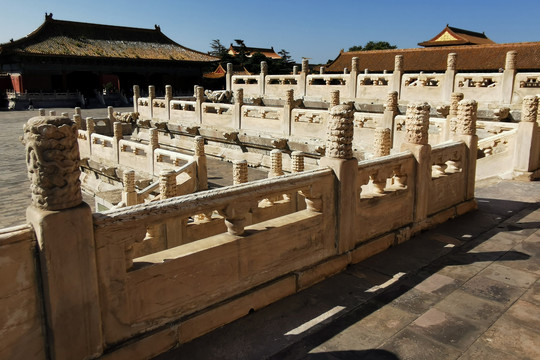 北京太庙石望柱石栏板