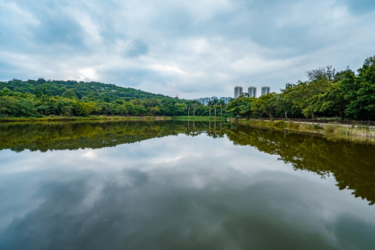 城市山水风光