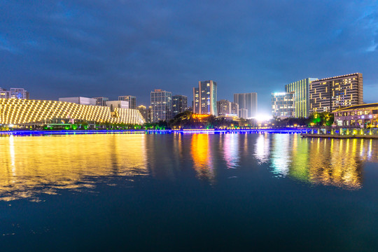 盐城城市天际线夜景