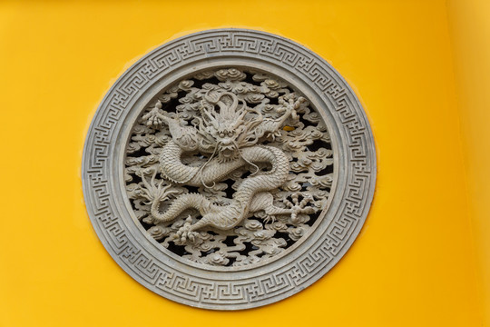 中式龙雕纹理