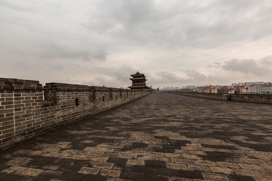 中国大同城墙风光