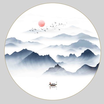 水墨山水画