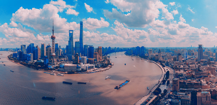 上海陆家嘴航拍全景