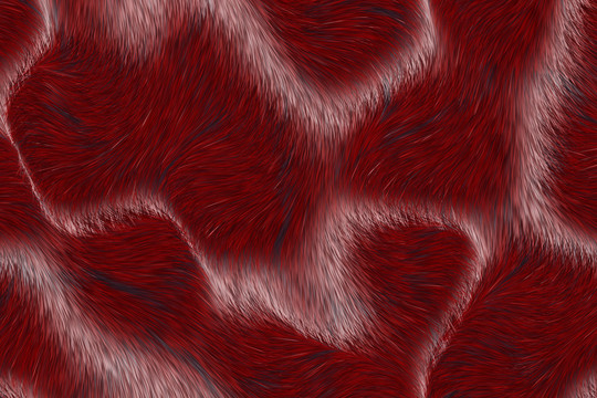 红色豹纹布贴图材质图案长绒布纹