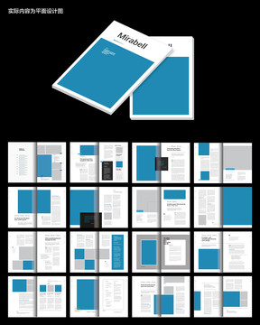 蓝色简洁产品宣传画册cdr模板