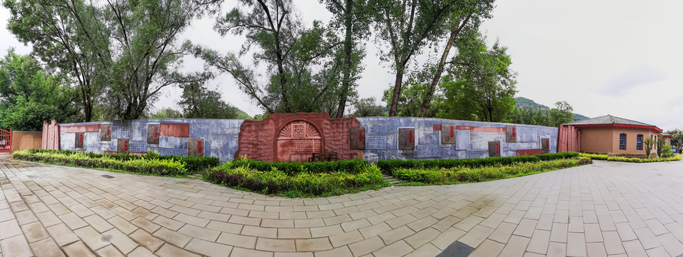 陕西延安枣园文化墙
