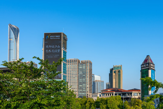 苏州金鸡湖城市建筑风光