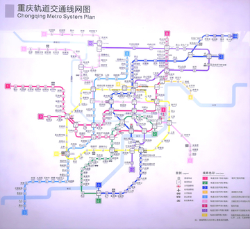 重庆轨道交通网络示意图