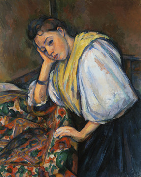 Paul.Cézanne一位年轻的意大利女人