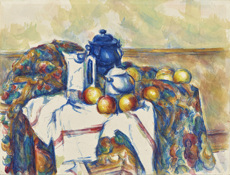 Paul.Cézanne蓝壶静物