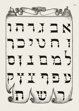 米拉善本希伯来语字母