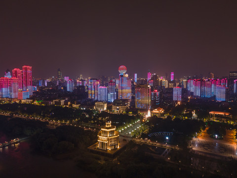 汉口江滩灯光夜景