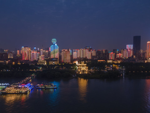 汉口江滩灯光夜景