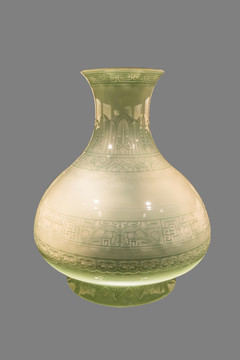 景德镇窑青釉古铜器纹瓶