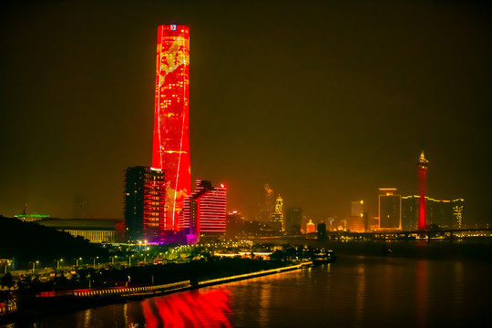 珠海中心大厦夜景