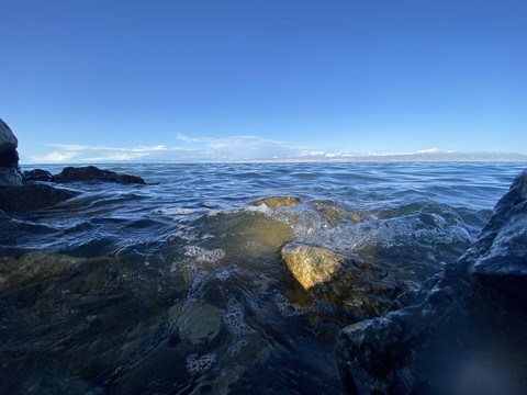 青海湖浪花