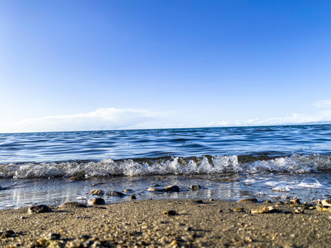 青海湖浪花