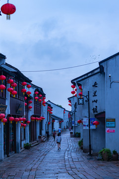 苏州山塘街七里山塘景观风光