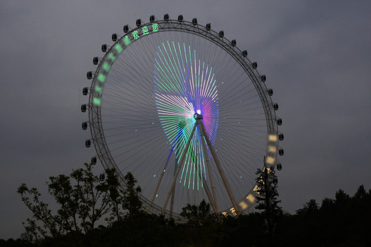 摩天轮夜景