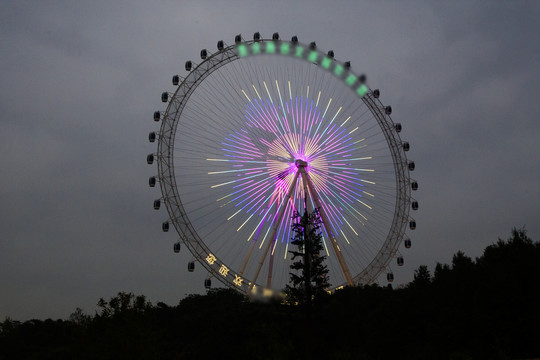 摩天轮夜景大型摩天轮