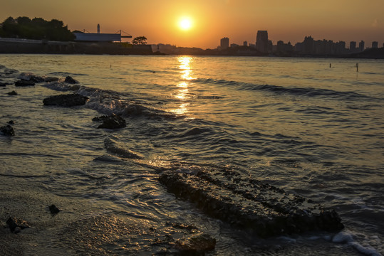 鼓浪屿海边日落