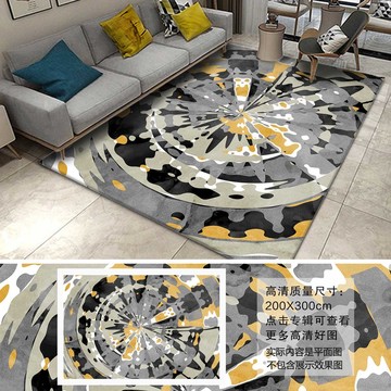 新中式现代抽象地毯地垫图案设计