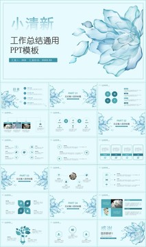 小清新工作计划总结汇报PPT