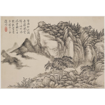 方琮山水画