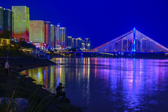 四川南充城市夜景