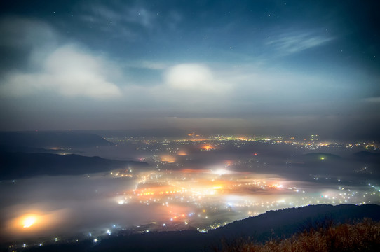 上海城市夜景智能城市素材