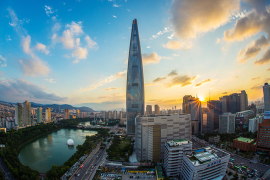 上海城市夜景智能城市素材