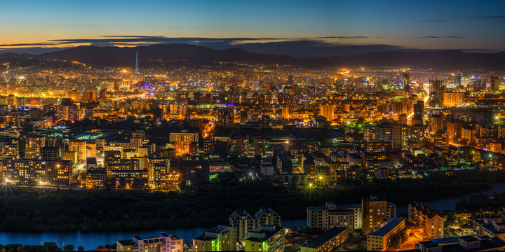 上海城市夜景智能城市素材