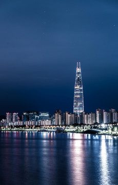 上海城市夜景智能城市素材