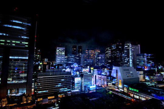 上海城市夜景智能城市素材