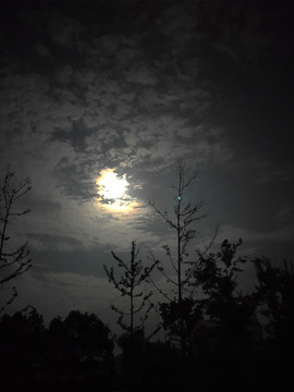 云层后的满月